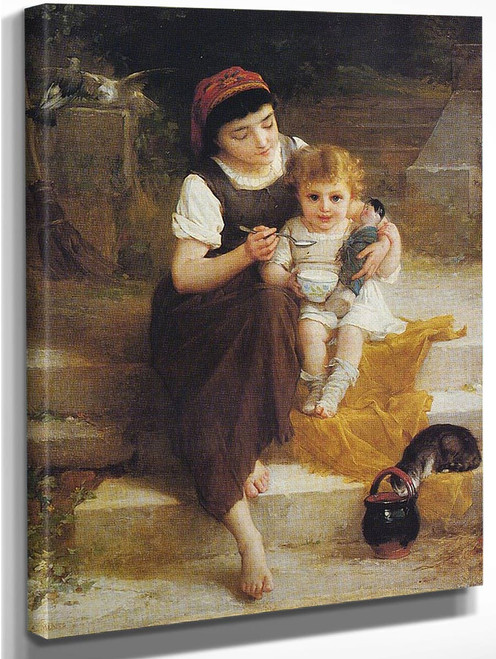 Lunch On The Steps By Emile Munier