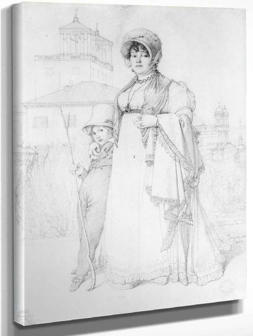 Madame Lethiere And Her Son Lucien By Jean Auguste Dominique Ingres  By Jean Auguste Dominique Ingres