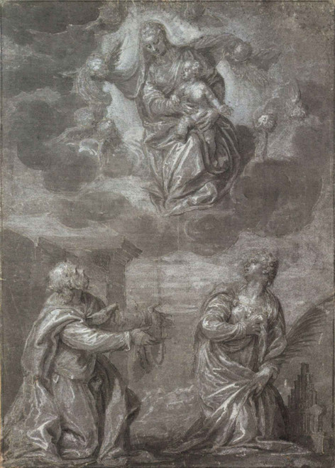 Madonna And Child In Glory With Saints Cecilia And Thomas By Paolo Veronese