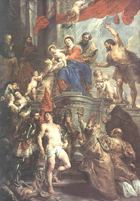 Madonna Enthroned With Child And Saints By Peter Paul Rubens