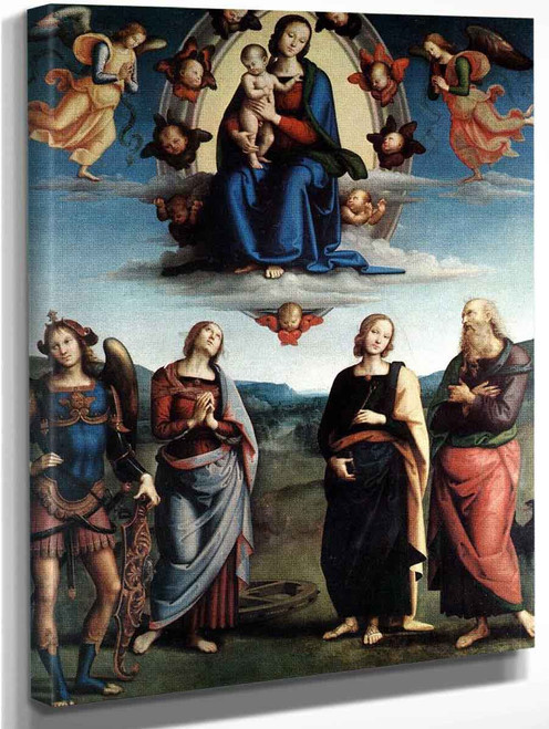 Madonna In Glory With The Child And Saints By Pietro Perugino By Pietro Perugino