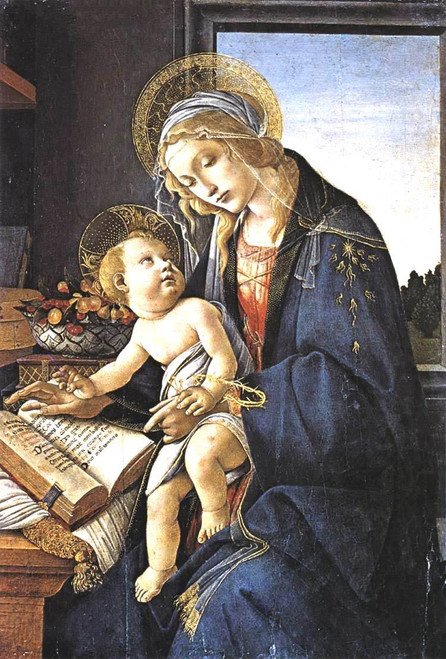 Madonna Of The Book  By Sandro Botticelli