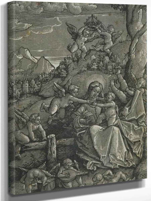 Madonna With Child And Angels In A Landscape By Hans Baldung Grien By Hans Baldung Grien