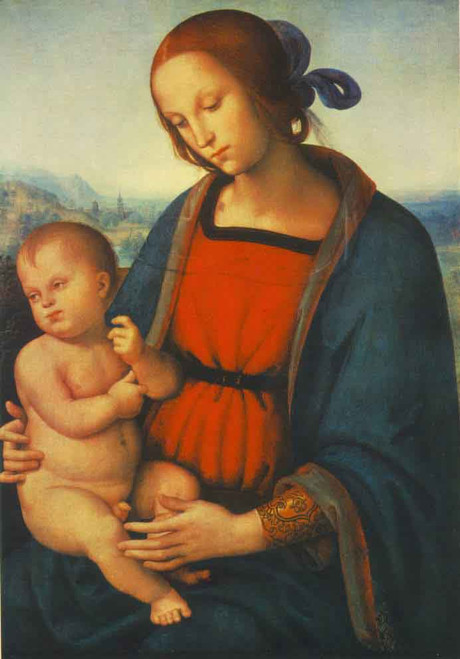 Madonna With Child By Pietro Perugino By Pietro Perugino
