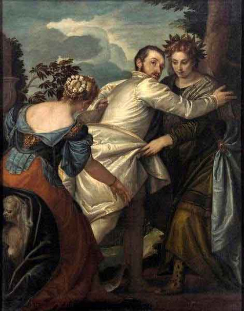 Man Between Virtue And Vice By Paolo Veronese Man Between Virtue And Vice By Paolo Veronese