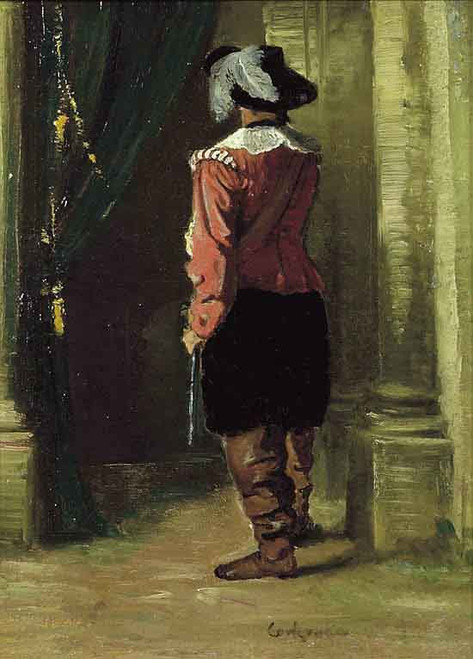 Man In Renaissance Costume By Fritz Thaulow