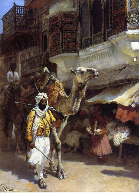 Man Leading A Camel By Edwin Lord Weeks
