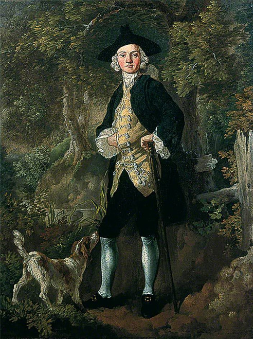 Man With A Dog In A Wood By Thomas Gainsborough