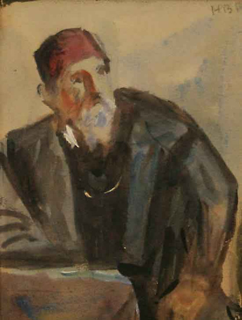 Man With A Fez By Hercules Brabazon Brabazon