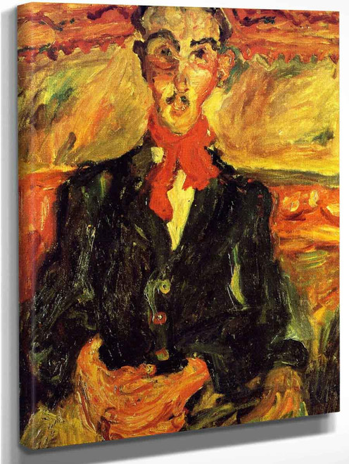 Man With Red Scarf By Chaim Soutine