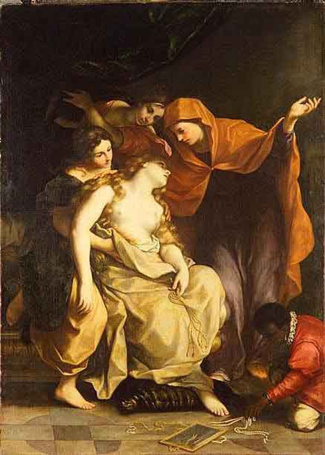 Marie Magdalene In Penitence By Marcantonio Franceschini  By Marcantonio Franceschini