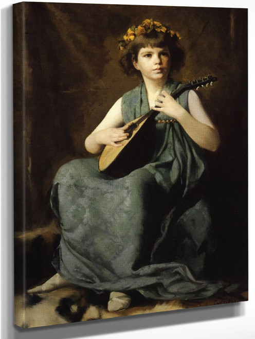 Marion Hiller Fenno At Nine As Mandolinata By Edmund Tarbell