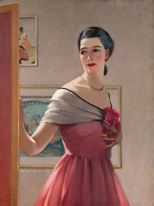 Mary In The Pink Dress By George Henry, R.A., R.S.A., R.S.W.  By George Henry, R.A., R.S.A., R.S.W.