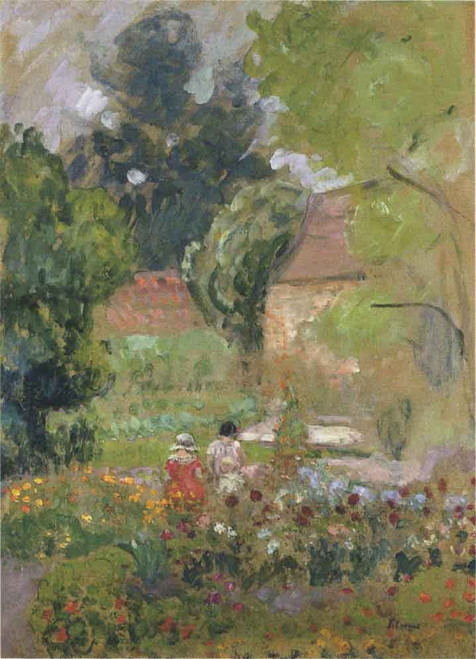 Mathe And Nono In The Garden By Henri Lebasque By Henri Lebasque