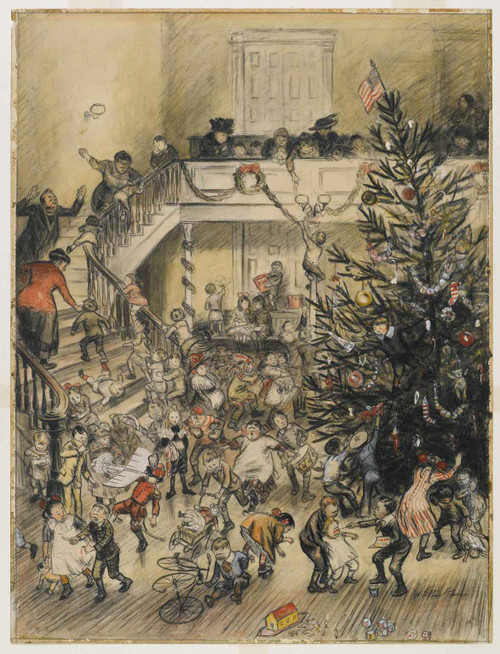 Merry Christmas  By William James Glackens  By William James Glackens