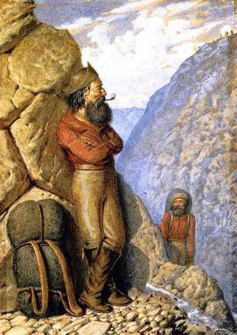 Miners In The Leather Pass, Rocky Mountains By William George Richardson Hind