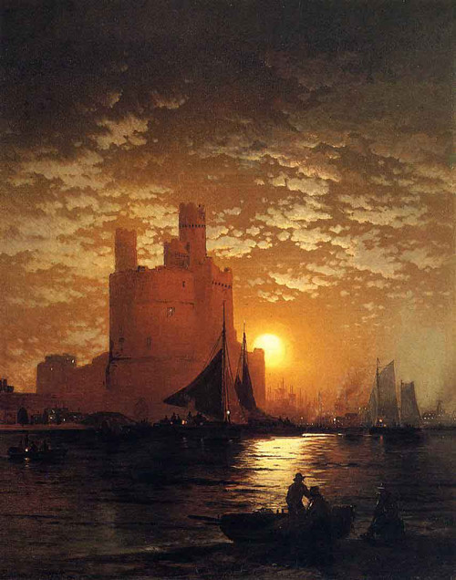 Moonlit Scene By Edward Moran
