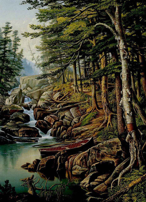 Moose River, Adirondacks By Levi Wells Prentice By Levi Wells Prentice