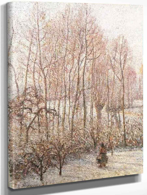 Morning Sunlight On The Snow, Eragny Sur Epte By Camille Pissarro