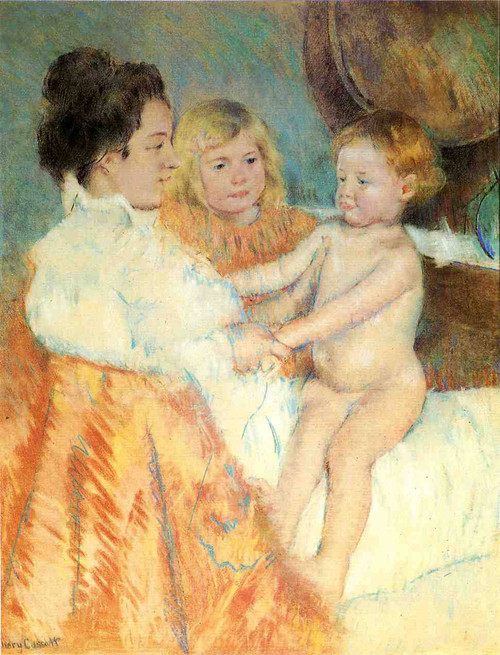 Mother, Sara And The Baby 1 By Mary Cassatt