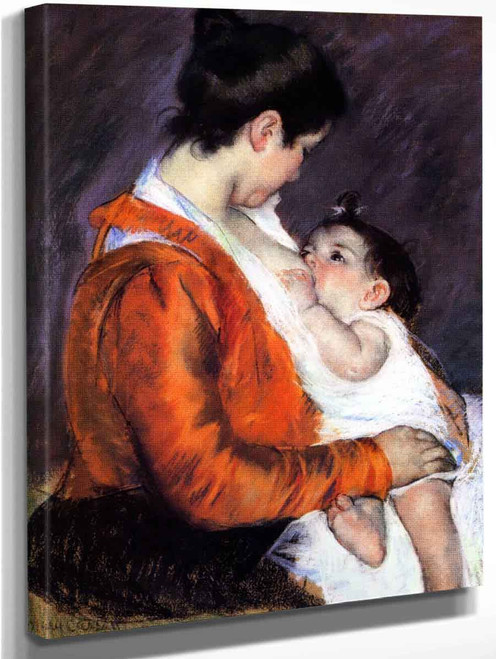Mother Louise Nursing Her Baby1 By Mary Cassatt