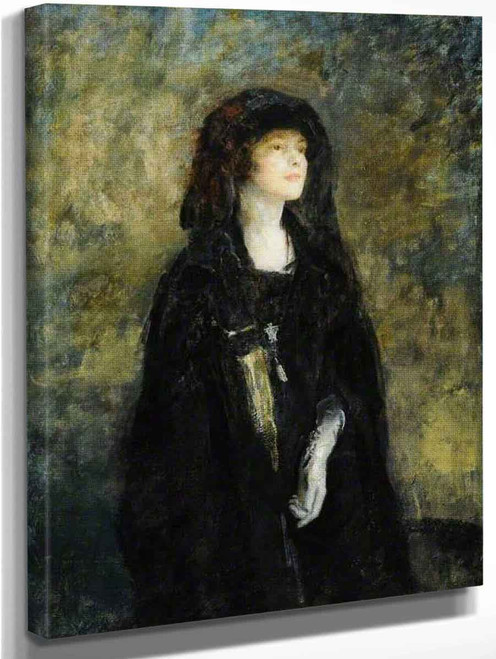 Mrs Claude Johnson In Black By Ambrose Mcevoy