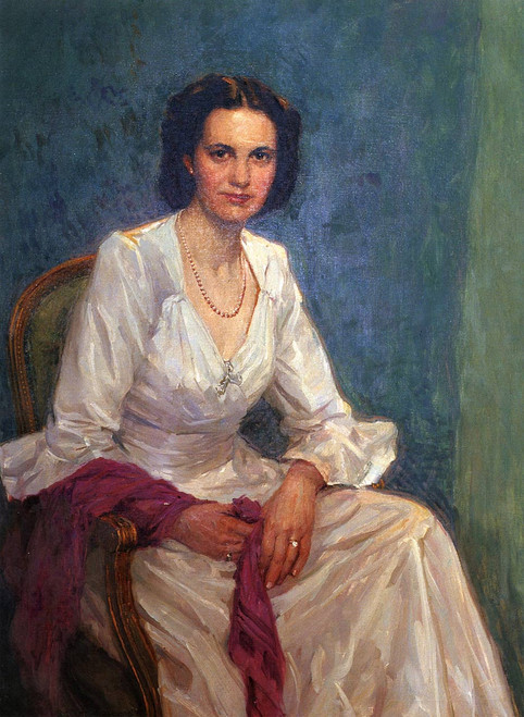 Mulberry And White By Charles H. Woodbury