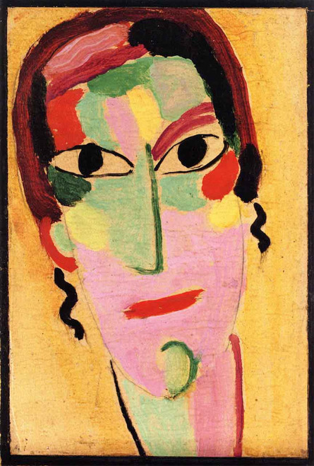 Mystical Head Fully Awake By Alexei Jawlensky By Alexei Jawlensky