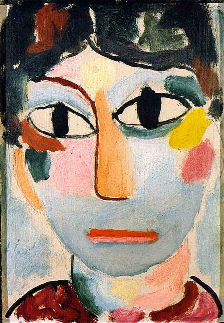 Mystical Head Head Of A Girl By Alexei Jawlensky By Alexei Jawlensky
