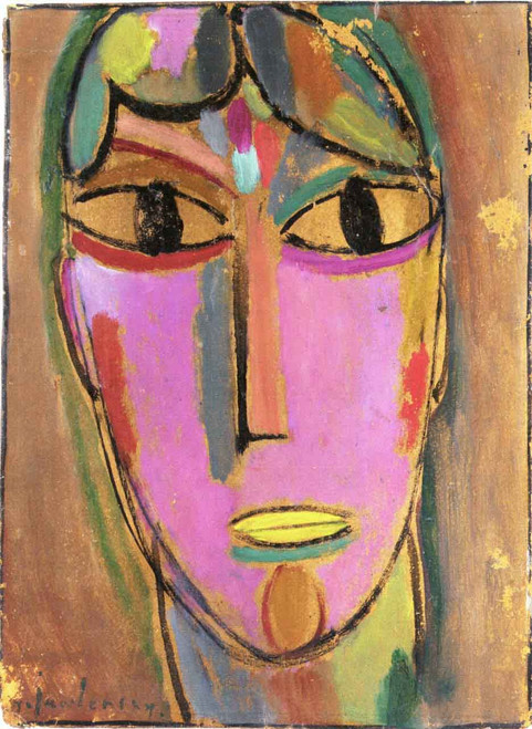 Mystical Head Yellow Mouth By Alexei Jawlensky By Alexei Jawlensky