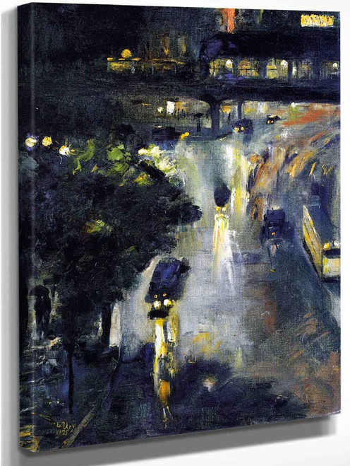 Nollendorfplazt At Night By Lesser Ury