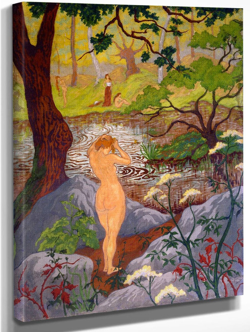 Nude Fixing Her Hair By A Pond By Paul Ranson