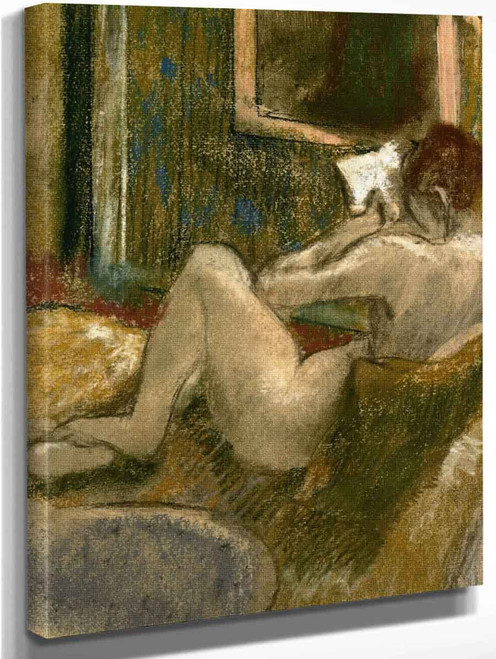 Nude From The Rear, Reading By Edgar Degas