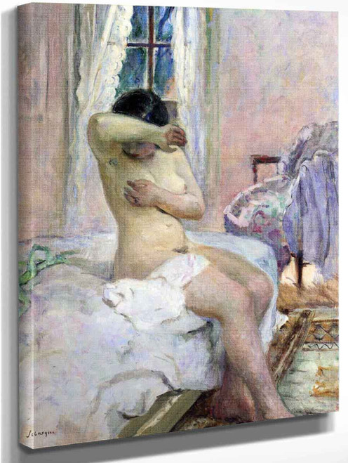 Nude On A Bed By Henri Lebasque By Henri Lebasque