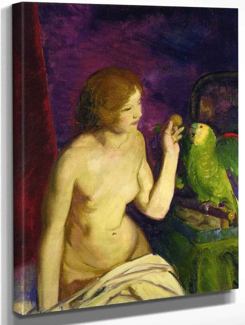 Nude With A Parrot By George Wesley Bellows By George Wesley Bellows