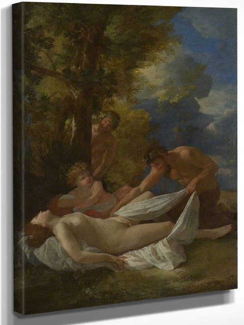 Nymph With Satyrs1 By Nicolas Poussin