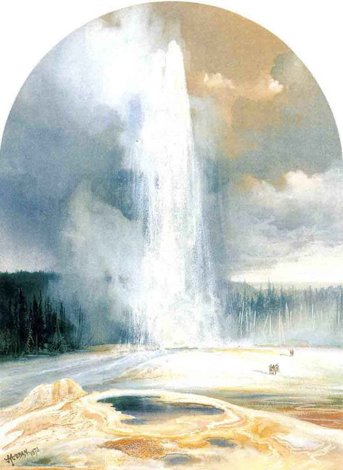 Old Faithful By Thomas Moran