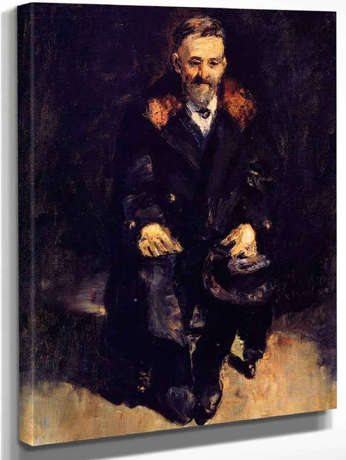 Old Man In A Fur Coat By Lesser Ury