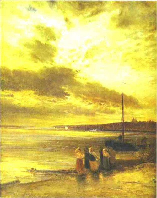 Old Oak Near Abrupt Coast Of River 3 By Alexei Kondratyevich Savrasov