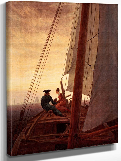 On A Sailing Ship By Caspar David Friedrich