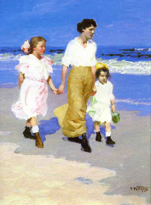 On The Beach3 By Edward Potthast