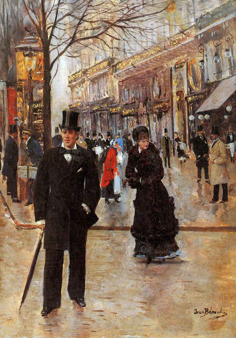 On The Boulevard By Jean Georges Beraud By Jean Georges Beraud