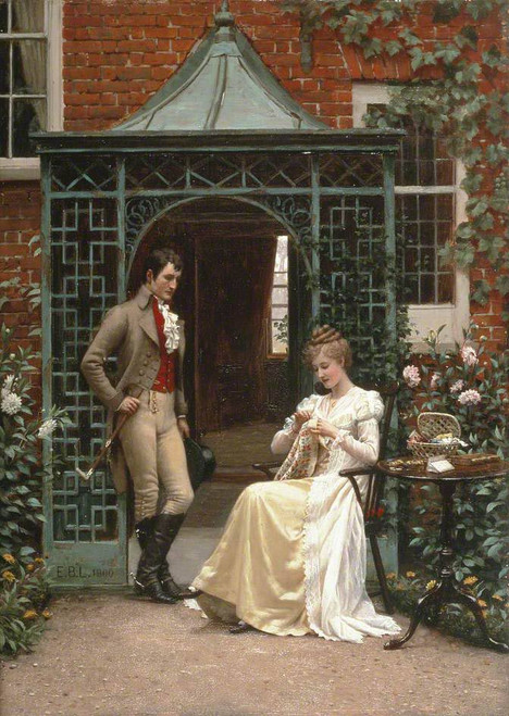 On The Threshold By Edmund Blair Leighton