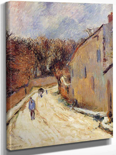 Osny, Rue De Pontoise, Winter By Paul Gauguin