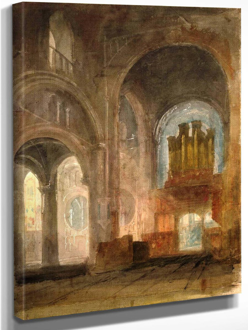 Oxford, The Interior Of Christ Church Cathedral, Looking Past The Crossing And Organ Screen Into The Chancel By Joseph Mallord William Turner