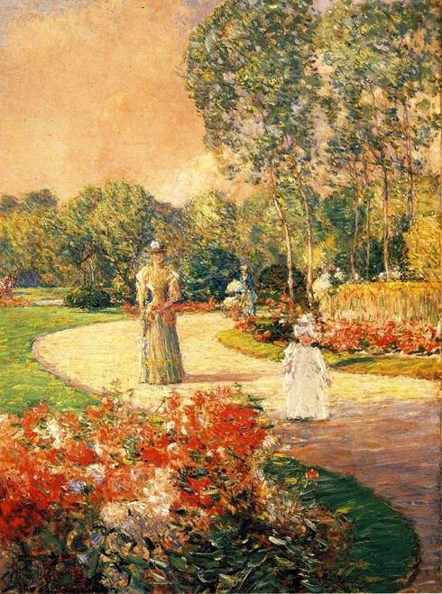 Parc Monceau, Paris 1 By Frederick Childe Hassam