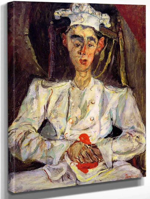 Pastry Cook With Red Handkerchief By Chaim Soutine