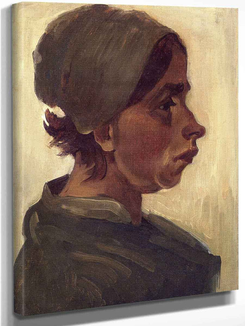 Peasant Woman, Head By Jose Maria Velasco