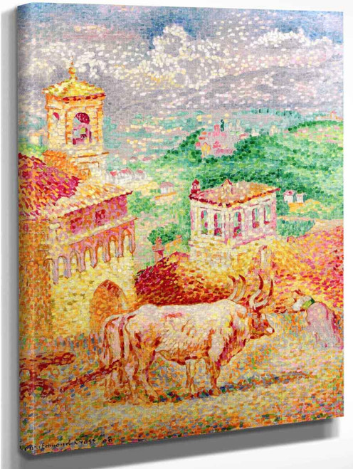 Perouse, Cattle By Henri Edmond Cross By Henri Edmond Cross