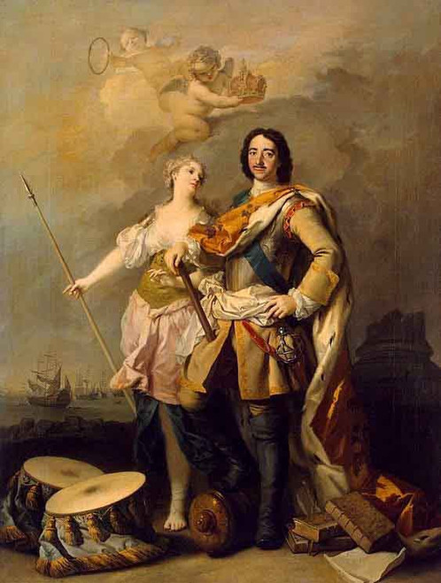 Peter The Great With Minerva By Jacopo Amigoni By Jacopo Amigoni